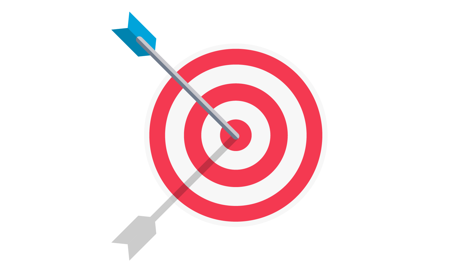 Illustration of arrow on target
